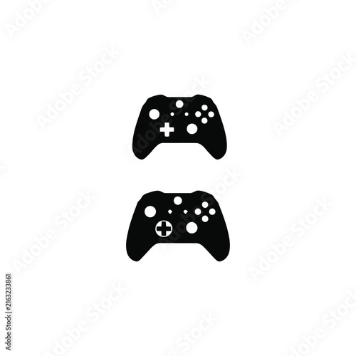 Gaming console silhouette, single object, black vector silhouette