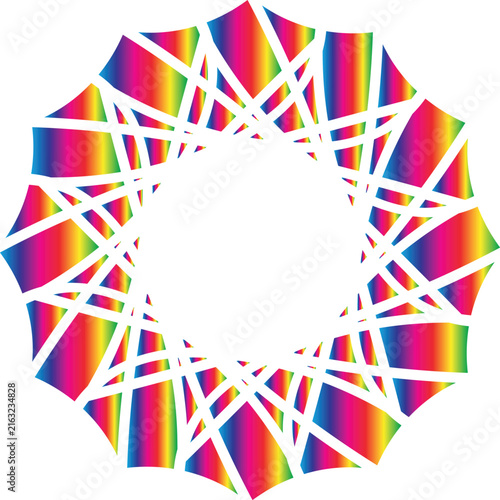 Rainbow colorful abstract mandala vector art and pattern