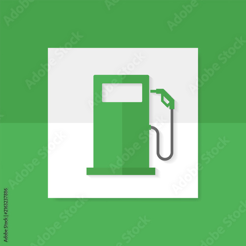 Fuel dispenser icon with nozzle for eco friendly gas station concept