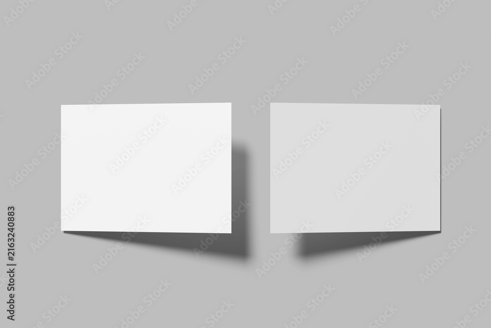Fototapeta premium Postcard Mockup Blank 3D Render