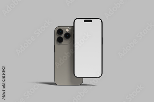 Phone 15 Pro Mockup Blank 3D Render
