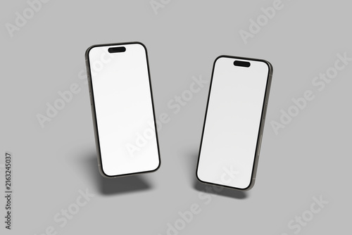 Phone 15 Pro Mockup Blank 3D Render