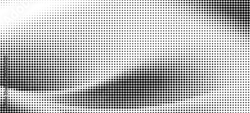 Black and white dither gradient texture. Pixelated bitmap pattern background. Rasterized pixel art video game screen wallpaper. Retro 8 bit glitch noise overlay. Vector distorted dots backdrop texure