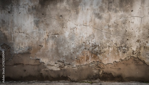 weathered concrete wall with textured surface showcasing aged and deteriorated patterns