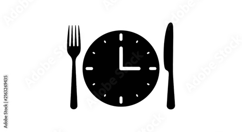 Vector illustration of dining time icon on a transparent background