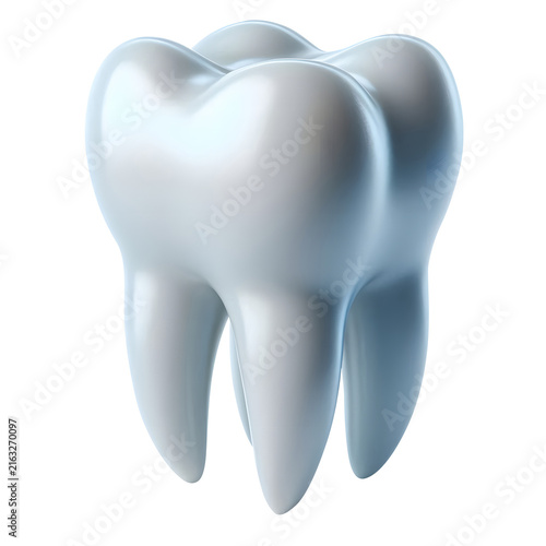 Dental 3d rendering teeth on transparent background