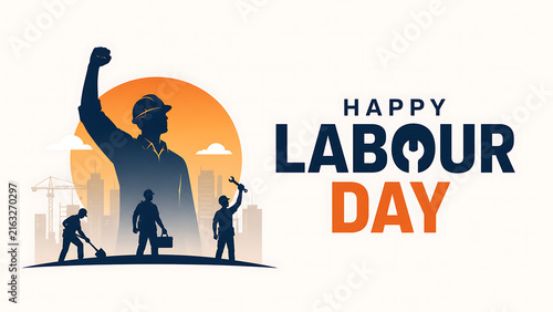 Person raising fist celebrating labour day with colorful sunburst Canada Labour Day, Labour Day, Labour Day design, Labor Day, Labour Day 2026, Workers Day