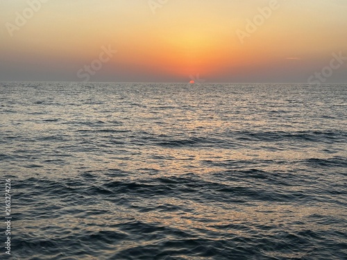 Photography sunset over the sea
