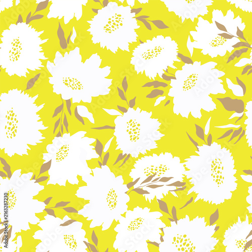 Floral seamless with hand drawn color roses. Cute summer background with flowers and leaves. Modern floral compositions. Fashion vector stock illustration for wallpaper, fabric, textile.