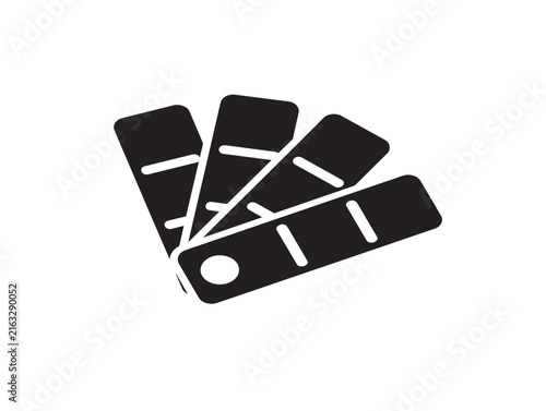 Color palette icon. Graphic design swatch sample for choosing paint or ink colors.