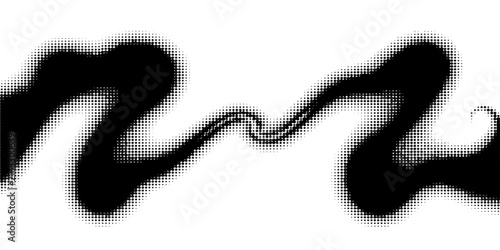 Abstract Black and White Serpent Scale Pattern Isolated on White Background Studio Shot