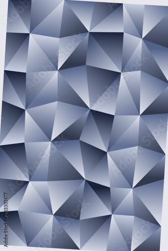 Abstract Geometric Pattern with Triangles in Blue and Grey Shades for Modern Digital Backgrounds