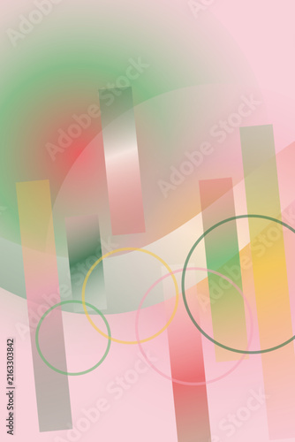 Abstract Gradient Background Design with Vertical Bars and Thin Circular Geometric Shape Elements