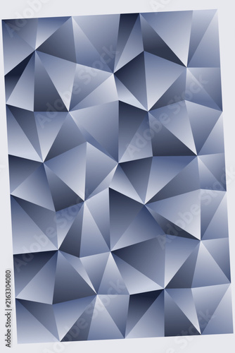Abstract Grey Geometric Polygonal Pattern Background with Triangular Shapes and Gradient Shading