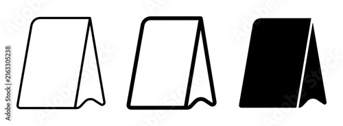 Table Tent Icons, Standee Signs, Display Stands, Vector Graphics for Events and Promotions