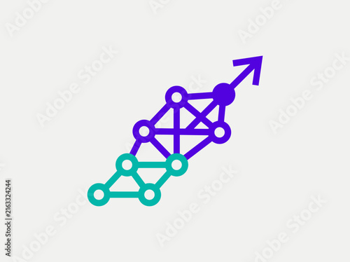 Abstract Network Growth And Technology Advancement Symbol