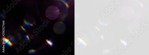 Obraz na plátne Luxury rainbow crystal effect featuring radiant spectrum beams, transparent over