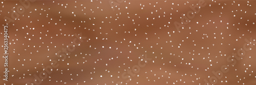 Seamless deer skin texture bg with random white spots pattern. Minimalist abstract animal fur print on brown background. Vector luxury dapple fawn backdrop for fabric design.
