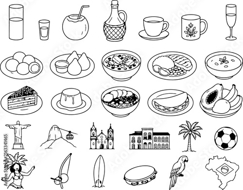 brazil iconset in vectors