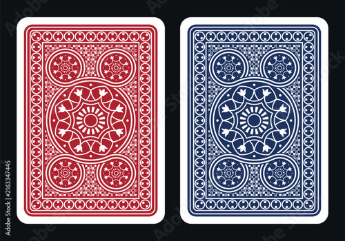 The reverse side of a playing card - back side reverse of playing cards pattern vector 55