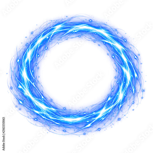 Futuristic Neon Plasma Energy Ring Light Effect 
