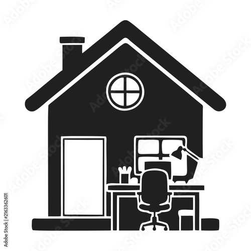House with furniture interior vector icon illustration
