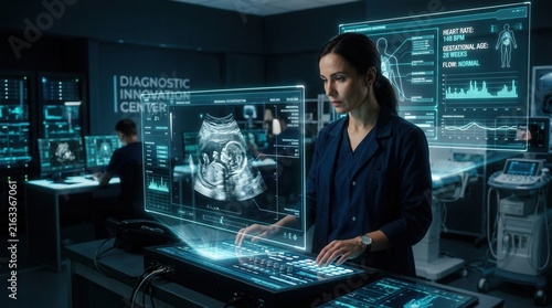 Advanced Medical Technology Futuristic Diagnostic Innovation Center In Action