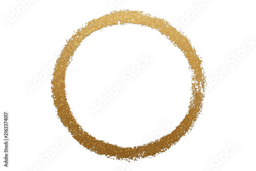 Golden Glitter Circular Brushstroke Frame