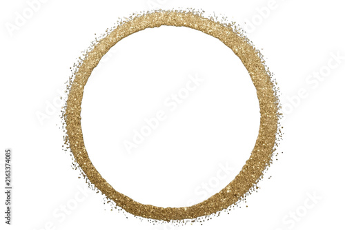 Textured Gold Glitter Circle Border