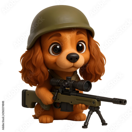 cute sniper dog 