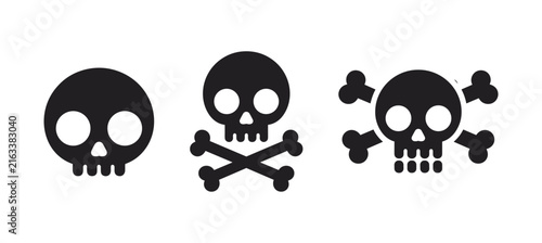 Quadro su tela Skull and Crossbones Icons