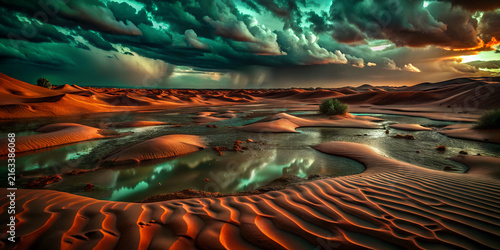  Emerald Tempest Over Golden Dunes