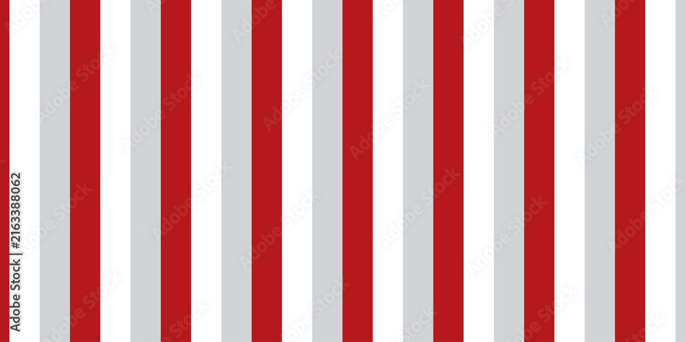 Red and white striped shop awning. Seamless vector illustration pattern.