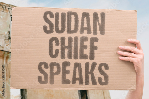 Quadro su tela "Sudan Chief Speaks" Army leader addresses nation amid ongoing war