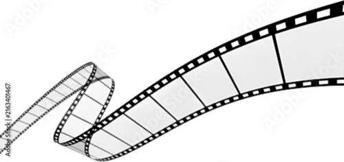 Abstract cinema film strip design featuring a creative halftone dot effect vector for modern media projects