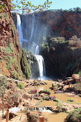 scenic landscape at the Ourika-valley waterfalls