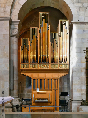Bild auf Leinwand Lund, Sweden. August 2021. Organ in the Lund Cathedral.