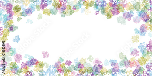 Colorful Abstract Flower Petal Border Background