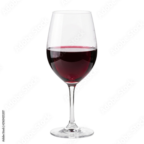 Obraz na płótnie A glass of rich red wine isolated on a transparent background