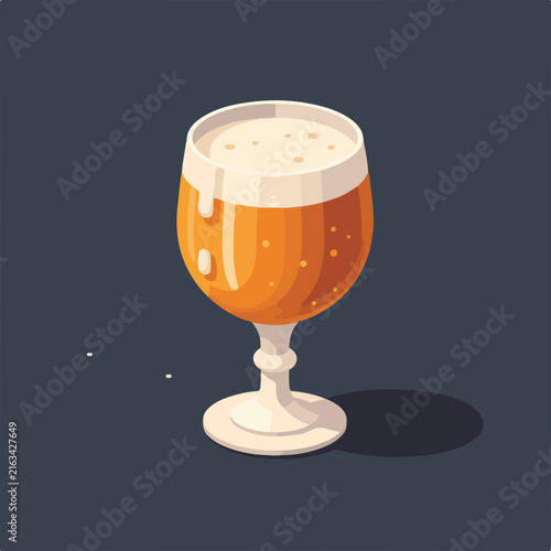 Vibrant Flat Isometric Mead Goblet Icon