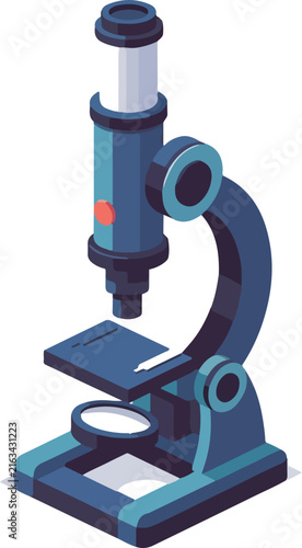 Vibrant Isometric Microscope Toy Icon
