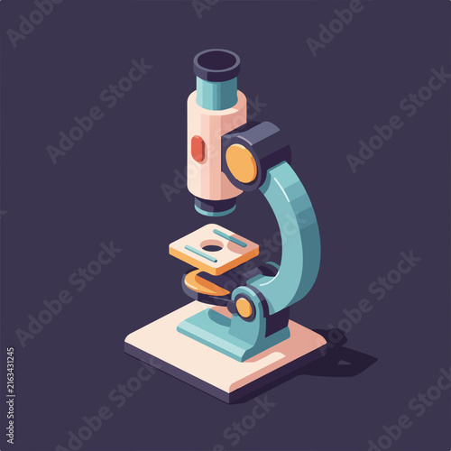 Isometric Microscope Toy Icon