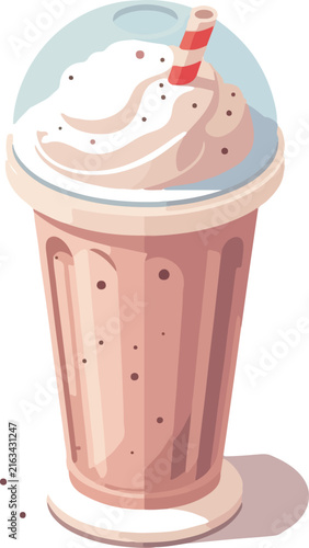 Isometric Milkshake Cup Icon