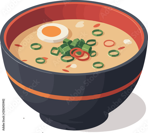 Isometric Miso Soup Bowl Icon