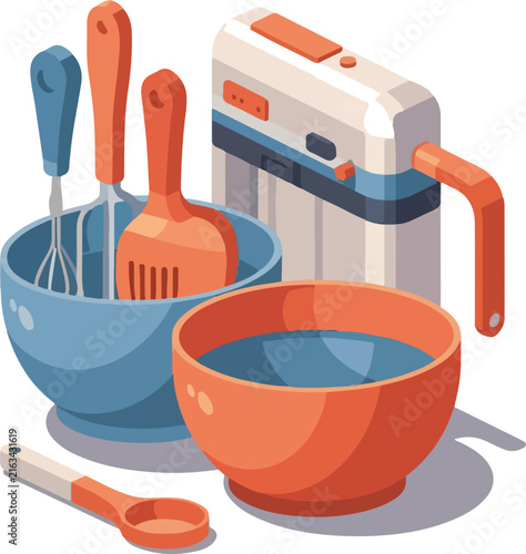 Isometric Mixing Bowl Set Icon