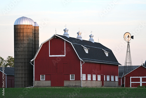 Red Barn and Windmill