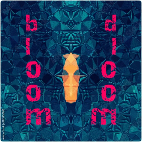 abstract background with unique irregular numbers , cyberpunk art 