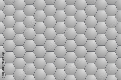 Gray hexagon pattern background, minimalist simple geometric grey honeycomb t...