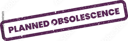 фотографія Planned obsolescence rubber stamp impression with a distressed grunge texture in