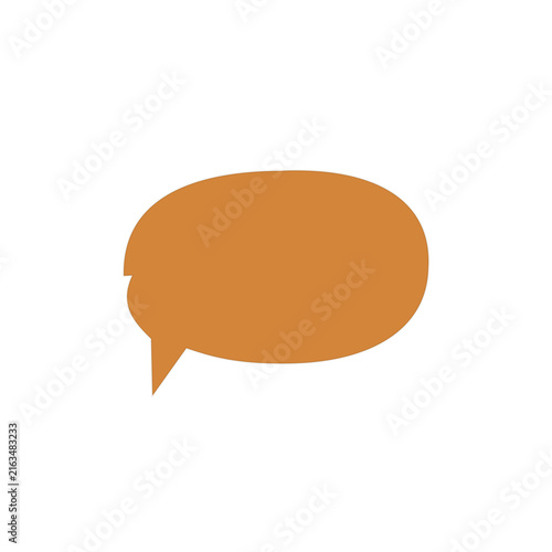 Orange speech bubble comment icon